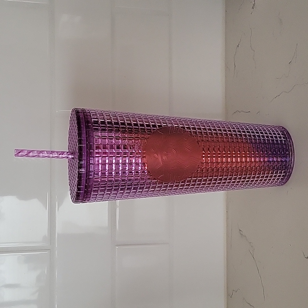 Starbucks Purple Ombre Grid Tumbler